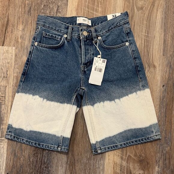 MANGO JEANS BERMUDA Shorts WOMENS 32/0 low rise - Picture 1 of 6